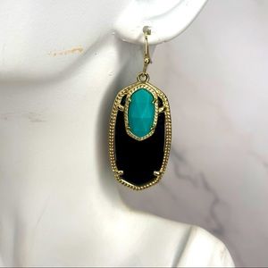 Kendra Scott Emmy Earrings Black & Teal
